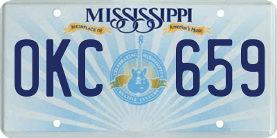 MS license plate OKC659