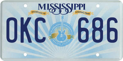 MS license plate OKC686