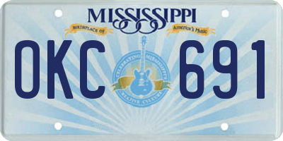 MS license plate OKC691