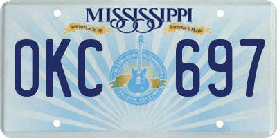 MS license plate OKC697
