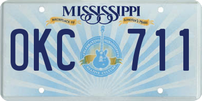 MS license plate OKC711