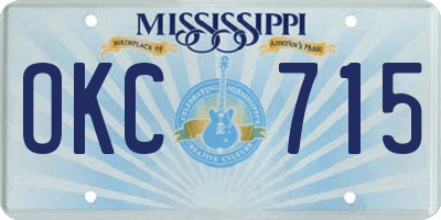 MS license plate OKC715