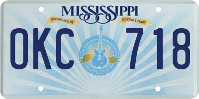 MS license plate OKC718