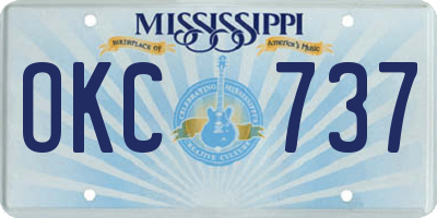 MS license plate OKC737