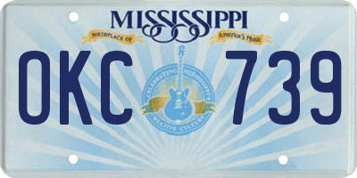 MS license plate OKC739