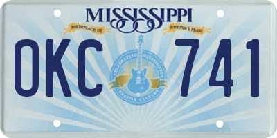 MS license plate OKC741