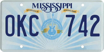 MS license plate OKC742