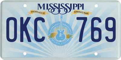 MS license plate OKC769