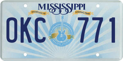 MS license plate OKC771