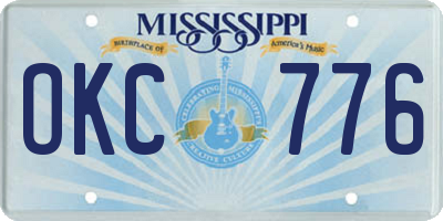 MS license plate OKC776