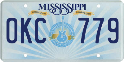 MS license plate OKC779