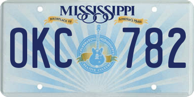 MS license plate OKC782