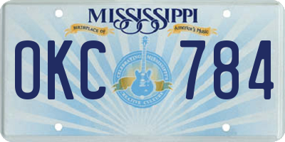 MS license plate OKC784