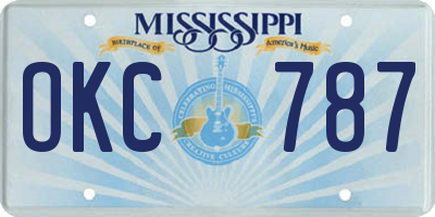 MS license plate OKC787