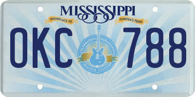 MS license plate OKC788