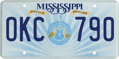 MS license plate OKC790