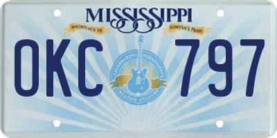 MS license plate OKC797
