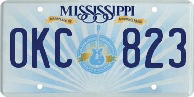 MS license plate OKC823