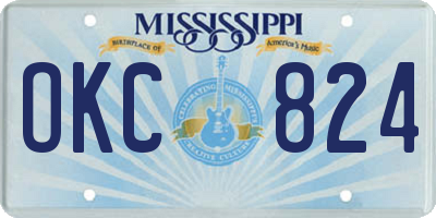MS license plate OKC824
