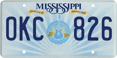 MS license plate OKC826