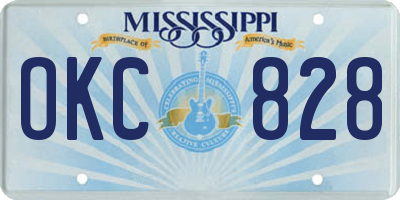 MS license plate OKC828