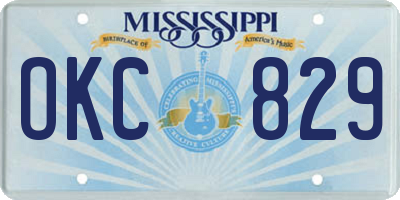 MS license plate OKC829