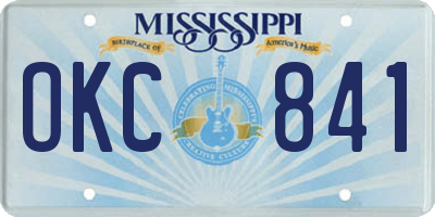 MS license plate OKC841