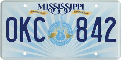 MS license plate OKC842