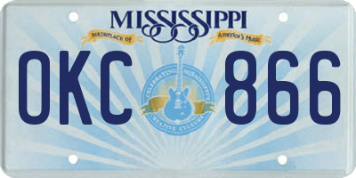 MS license plate OKC866