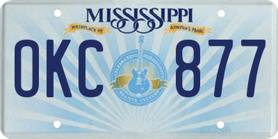 MS license plate OKC877