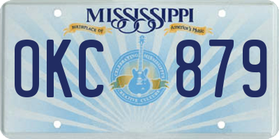MS license plate OKC879