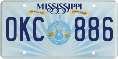 MS license plate OKC886