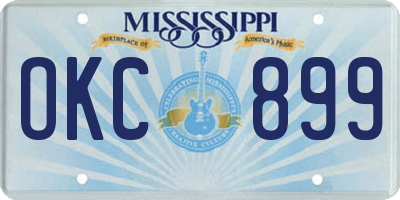 MS license plate OKC899