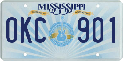 MS license plate OKC901