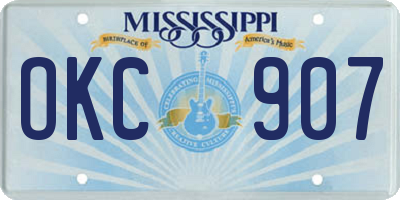 MS license plate OKC907