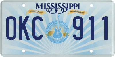 MS license plate OKC911