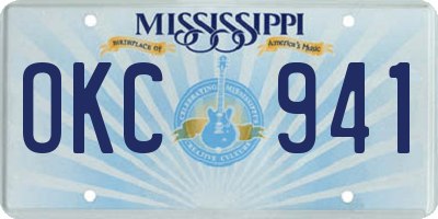 MS license plate OKC941