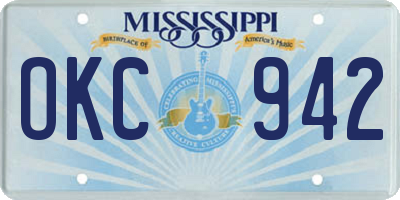 MS license plate OKC942
