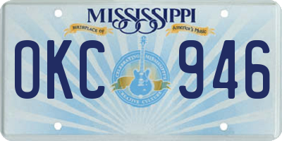 MS license plate OKC946