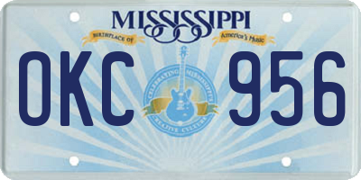 MS license plate OKC956