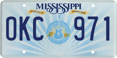 MS license plate OKC971