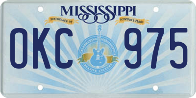 MS license plate OKC975