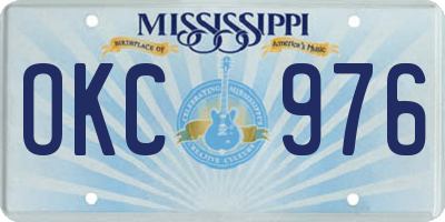 MS license plate OKC976