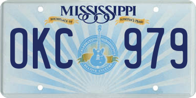 MS license plate OKC979