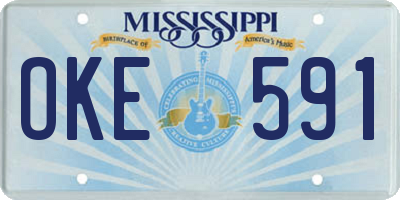 MS license plate OKE591