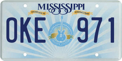 MS license plate OKE971