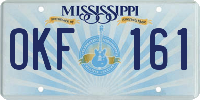 MS license plate OKF161