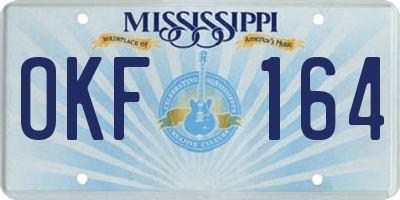 MS license plate OKF164