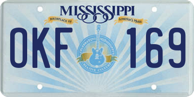 MS license plate OKF169