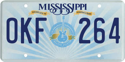 MS license plate OKF264